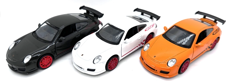 Modèle en métal de voiture Porsche 911 GT3 RS avec lumières et sons