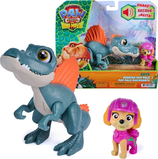 Spin Master Pat’ Patrouille Dino Film : Skye et spinosaurus interactif Roaring Pup Pals 12,5 cm