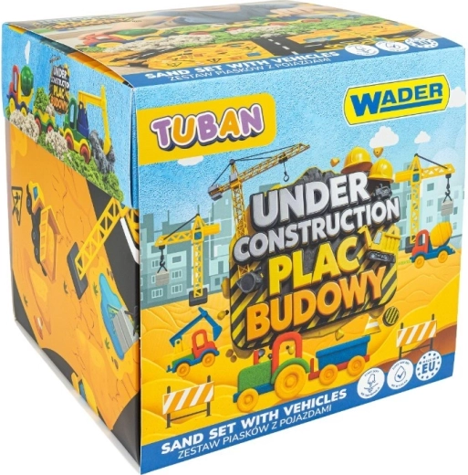 Set de construction sensoriel avec sable cinétique et sable Fluffy – aire de chantier