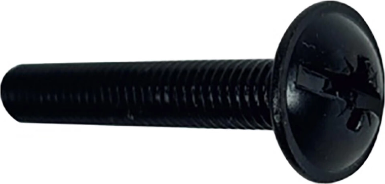 Vis à tête à collerette M4 × 30, noires (15 pcs)