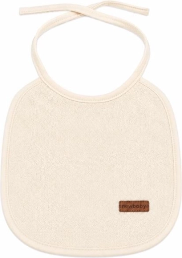 Bavoir enfant en éponge New Baby avec doublure PVC beige - 1 pièce