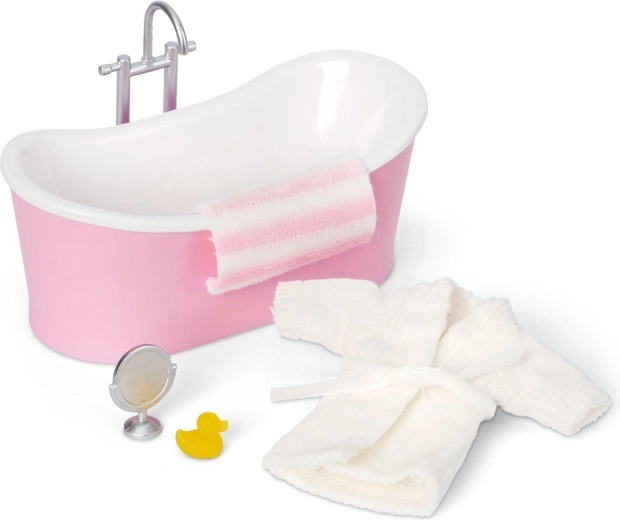 Ensemble de salle de bain Lundby pour maison de poupées – baignoire îlot