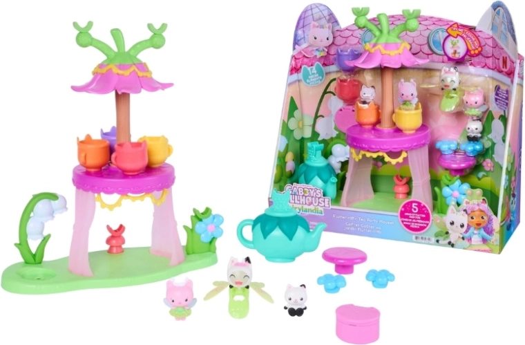 Ensemble de goûter magique Fairylandia de Gabby et la maison magique avec figurines et accessoires
