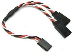 Câble de dérivation en Y pour servo Futaba 30 cm (torsadé) - 1 pièce