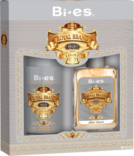 Coffret cadeau homme BI-ES Royal Brand Light – déodorant 150 ml et après-rasage 100 ml