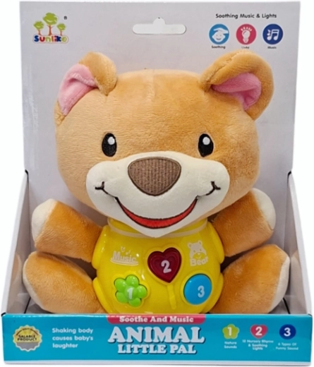 Ourson en peluche avec sons et effets lumineux