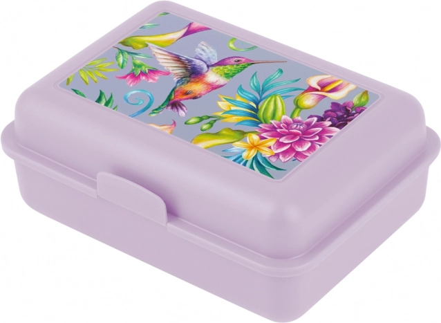 Boîte à déjeuner violette avec motif Colibri