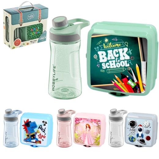 Set boîte à collation et bouteille d’eau 530 ml HOBBYLIFE