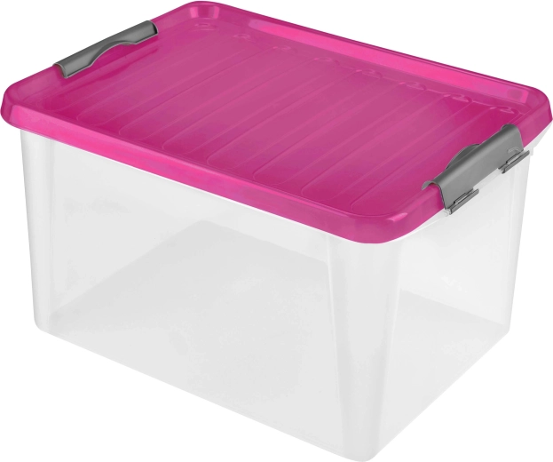 Boîte de rangement en plastique avec couvercle HEIDRUN 31 l