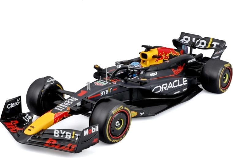 Modèle Bburago F1 Oracle Red Bull Racing RB20 2024 Max Verstappen 1:24 en boîtier acrylique