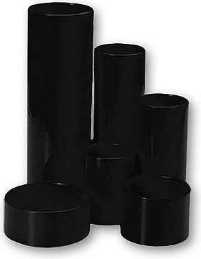 Support rond en plastique pour fournitures d’écriture CONCORDE, 6 pièces, noir