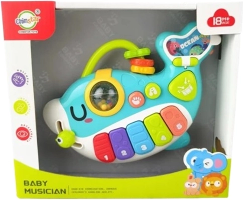 Petit piano pour enfants Dauphin en boîte