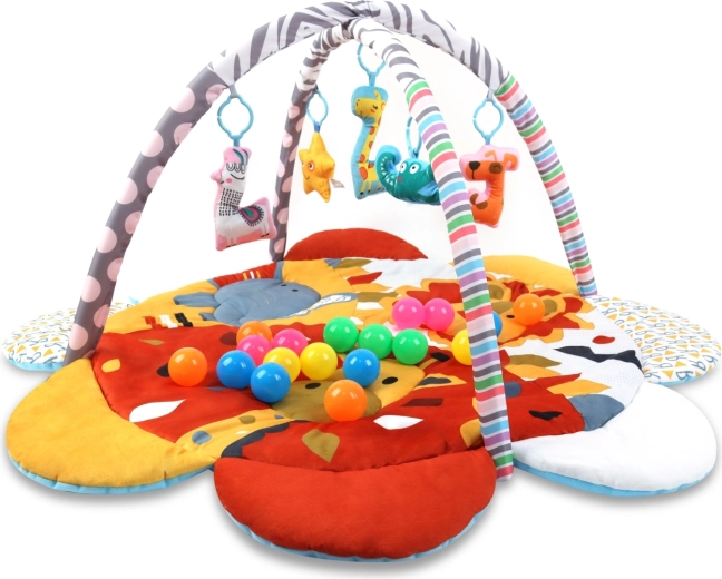 TinyMini tapis de jeu éducatif 2en1 fleur safari