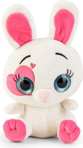 Lapin en peluche blanc 20 cm Daffi