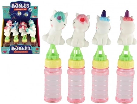 Souffleur de bulles licorne – 18 cm, coloris assortis