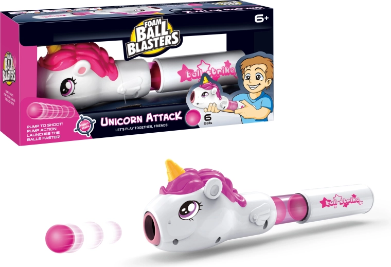 Pistolet airsoft Licorne avec 6 munitions pour enfants