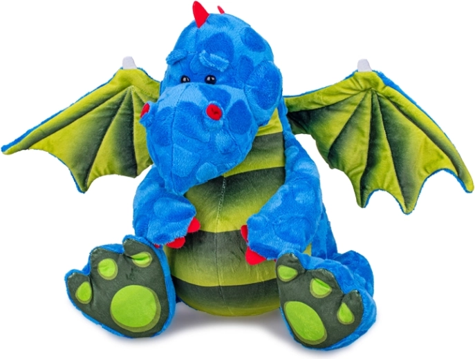 Dragon en peluche bleu 23 cm