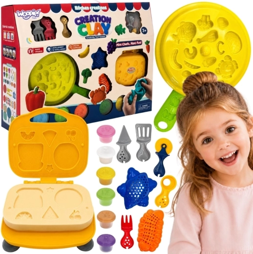 Set créatif de pâte à modeler Woopie avec gaufrier, 31 pièces