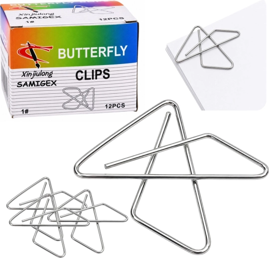 Attaches métalliques croisées papillon 24 mm (100 pcs)