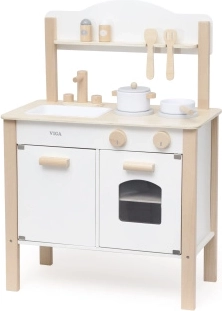 Cuisine en bois moderne blanche pour enfants