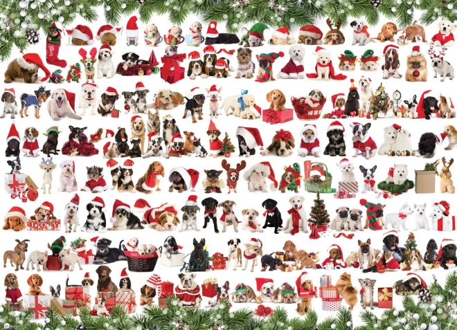 Puzzle EUROGRAPHICS Chiens de Noël 1000 pièces