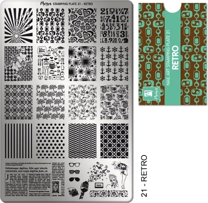 Plaque de stamping pour ongles Moyra Retro 21