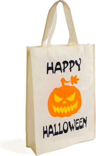 Sac cadeau d’Halloween avec citrouille Happy Halloween 30 × 40 cm