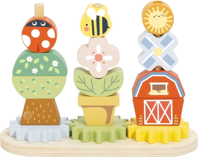 2Kids Toys jouet d’encastrement en bois avec engrenages – campagne