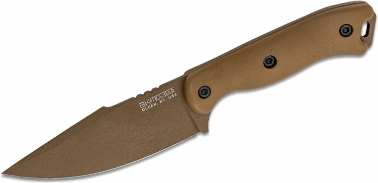 Couteau universel KA-BAR Becker Harpoon 11,6 cm, sable brun, Zytel, étui polymère