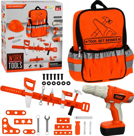 Sac à dos de bricolage pour enfants avec outils et visseuse sans fil