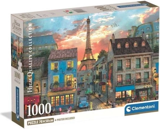 Puzzle Clementoni Les rues de Paris, 1000 pièces