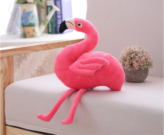 Flamant rose en peluche 15 cm