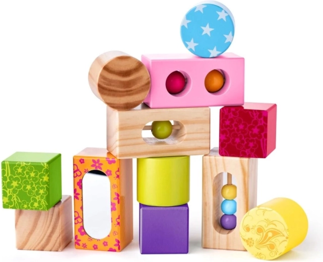 Blocs en bois à motifs