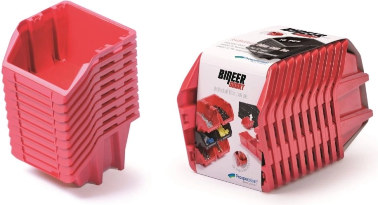Lot de 10 boîtes de rangement BINEER Short, rouge
