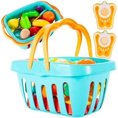 Panier avec fruits et légumes à découper