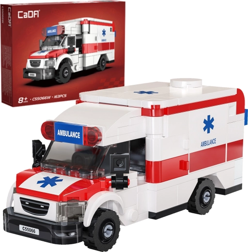 Jeu de construction CaDA ambulance MedSwift Guard – voiture de course en 163 pièces