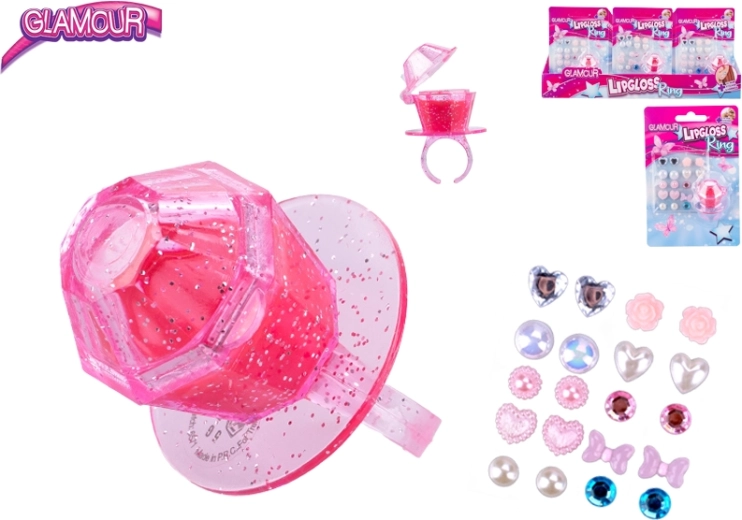 Coffret glamour beauté avec bague et autocollants boucles d’oreilles