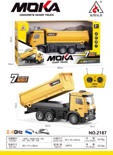 Camion-benne jaune radiocommandé