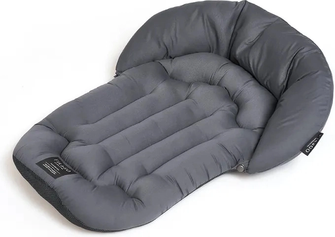 FIKAGO coussin moelleux rembourré pour poussette avec oreiller en forme de lune mushroom grey M