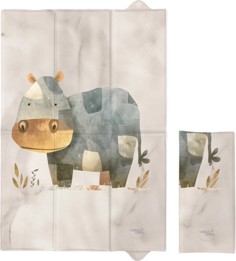 Matelas à langer de voyage Ceba Baby Basic Cosy Hippo 60 × 40 cm