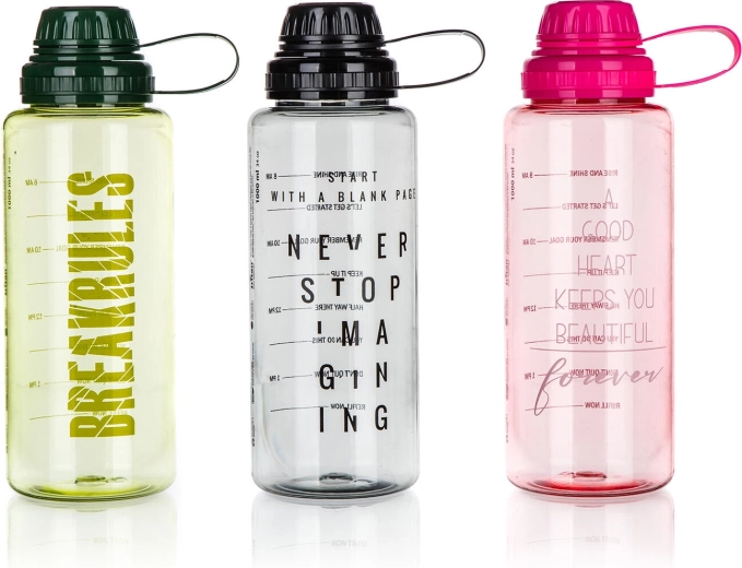 Bouteille d’eau de sport 1 L en tritan WALLY, assortiment de couleurs