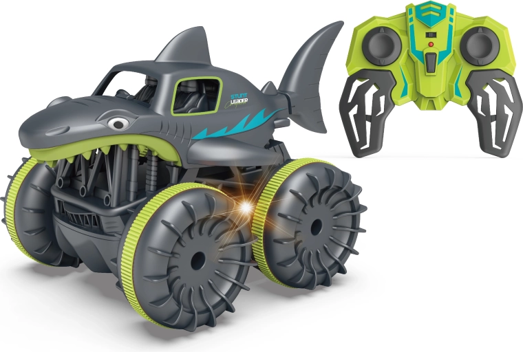 Voiture RC amphibie Requin 1:18 – verte