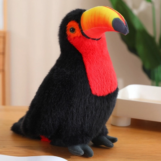 Toucan en peluche 35 cm – rouge