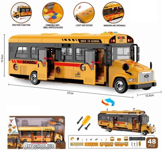 Voiture à monter – bus scolaire (48 pièces)