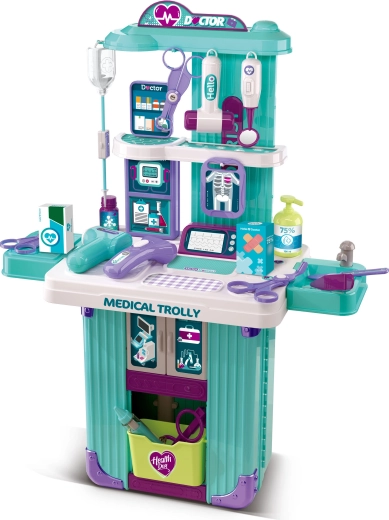 Set de docteur pour enfants dans une mallette avec effets lumineux et sonores