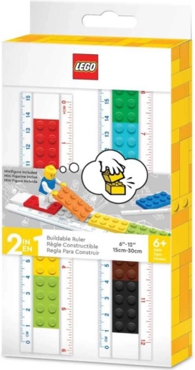 Règle LEGO avec minifigurine 30 cm – kit de construction de règle à double échelle