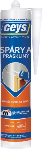 Mastic acrylique pour joints et fissures 280 ml gris mat CEYS