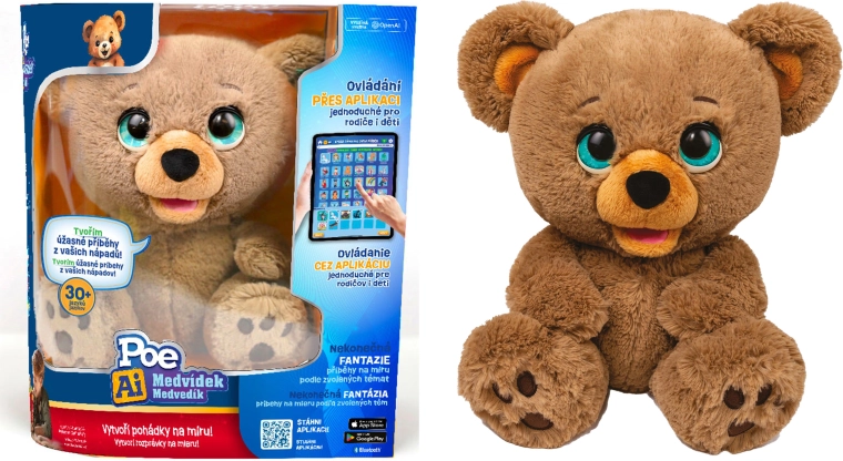 Ourson en peluche interactif Poe
