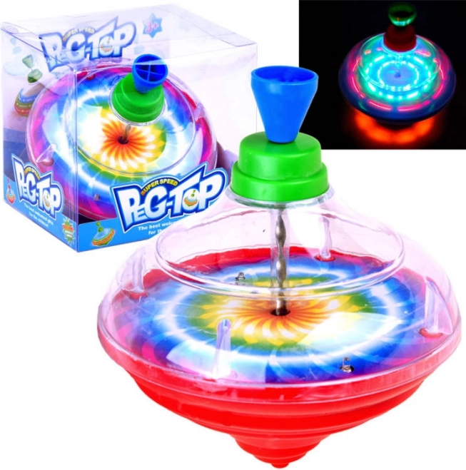 Toupie musicale et lumineuse – moule en plastique arc-en-ciel