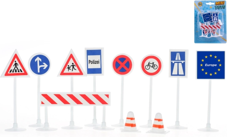 Set de panneaux de signalisation pour enfants – 11 pièces